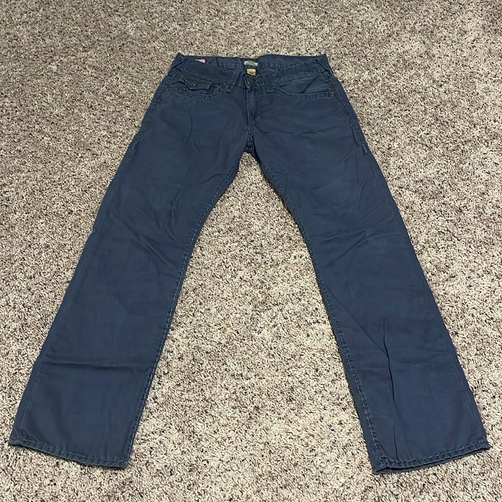 True Religion Men’s Ricky Relaxed Straight Blue Size 32